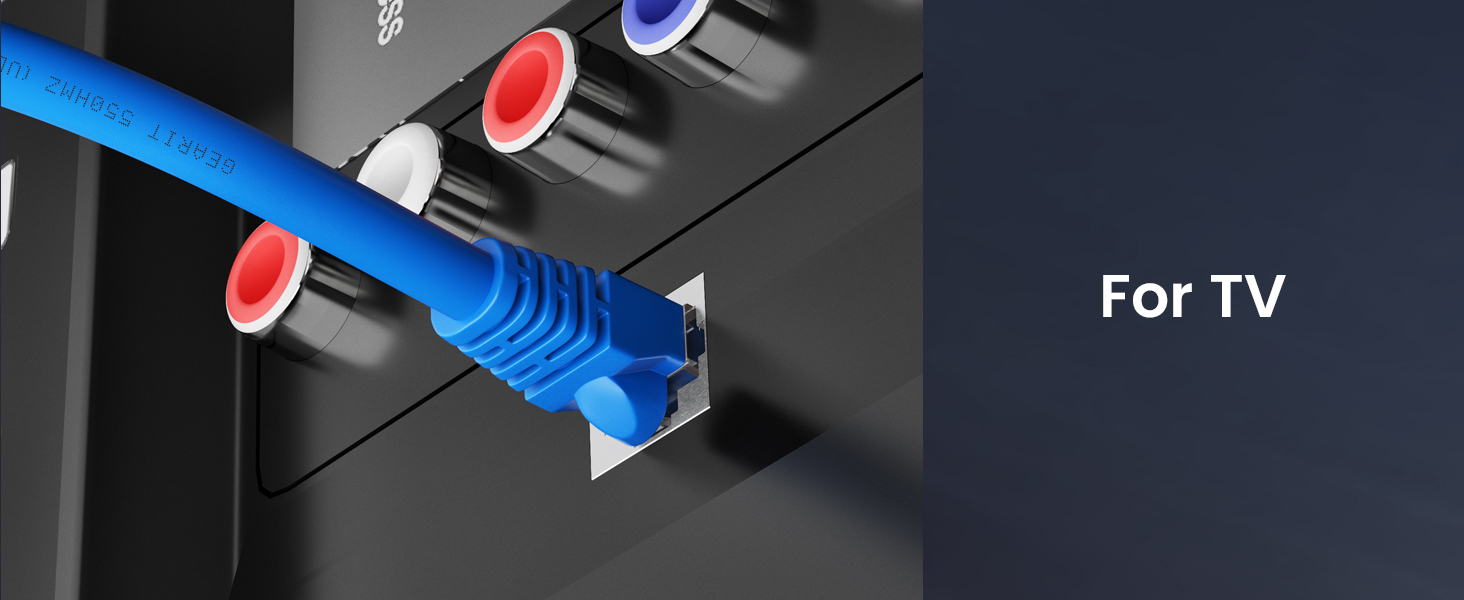 cat6 ethernet cable for internet-connected tvs television