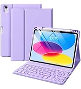 Wenlaty for iPad (A16) 11th/10th Generation Case with Keyboard - Detachable Wireless, Thin &amp; Ligh...