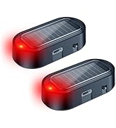 ELECTOP Car Solar Power Simulated Dummy Alarm, Anti-Theft LED Flashing Security Light Fake Car Al...