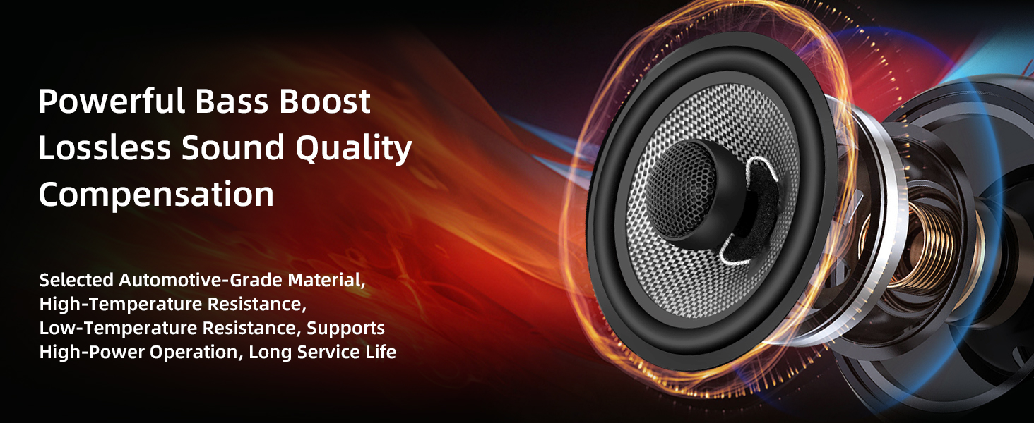 WDiYA 5.25-Inch Car Coaxial Speaker Carbon Fiber Cone Bowl 2-Way Full Frequency High Fidelity Audio