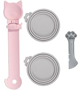 chuyouan Cat Dog Food Can Lids Spoons,Silicone Pet Food Can Lids with Multi-Function Cat Food Spo...