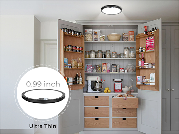 low profile electricity shower cord round detection house utility pantry inductive slim thin