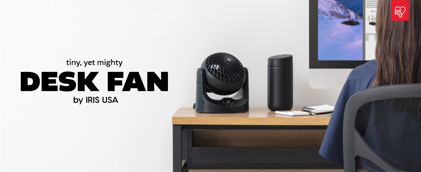 WOOZOO desk fan, mini table fan, portable, back to school, dorm, college