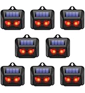 8 Pack Solar Nocturnal Animal Repeller Outdoor,Coyote Deterrent Skunk Repellent for Yard,Solar Pr...