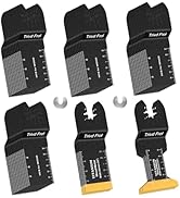 50PCS Oscillating Saw Blades, Professional Universal Titanium Multitool Blades for Wood Plastics ...