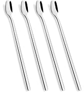 4-Piece 8-Inch Long Handle Coffee Spoons, Coffee Stirrers, Iced Tea spoon,Ice Cream Spoon, Cockta...