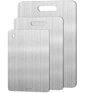 3pcs Stainless Steel Cutting Board Cutting Boards for Kitchen, Upgrade Double Sided Board, Thick ...