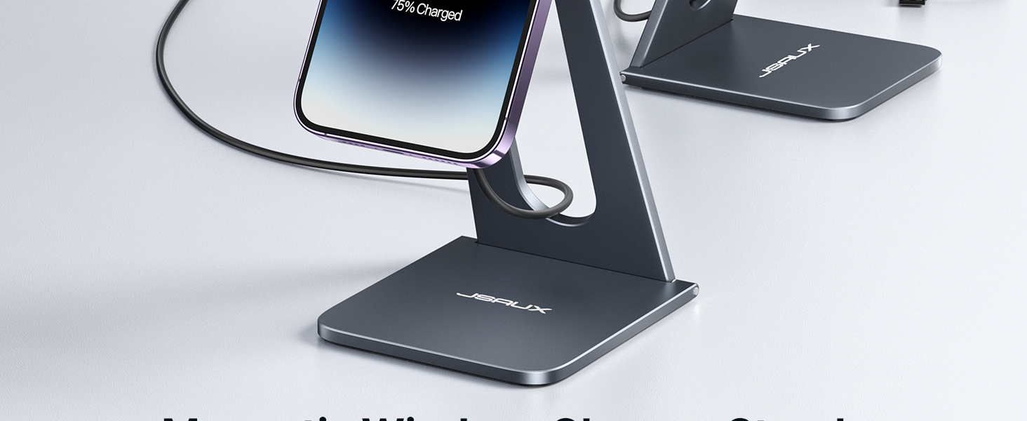 JSAUX Magnetic Wireless Charger Stand Compatible with MagSafe Charger