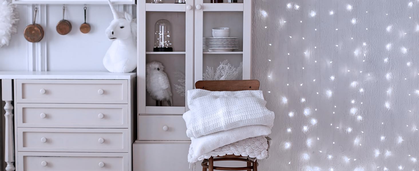 curtain lights cool white