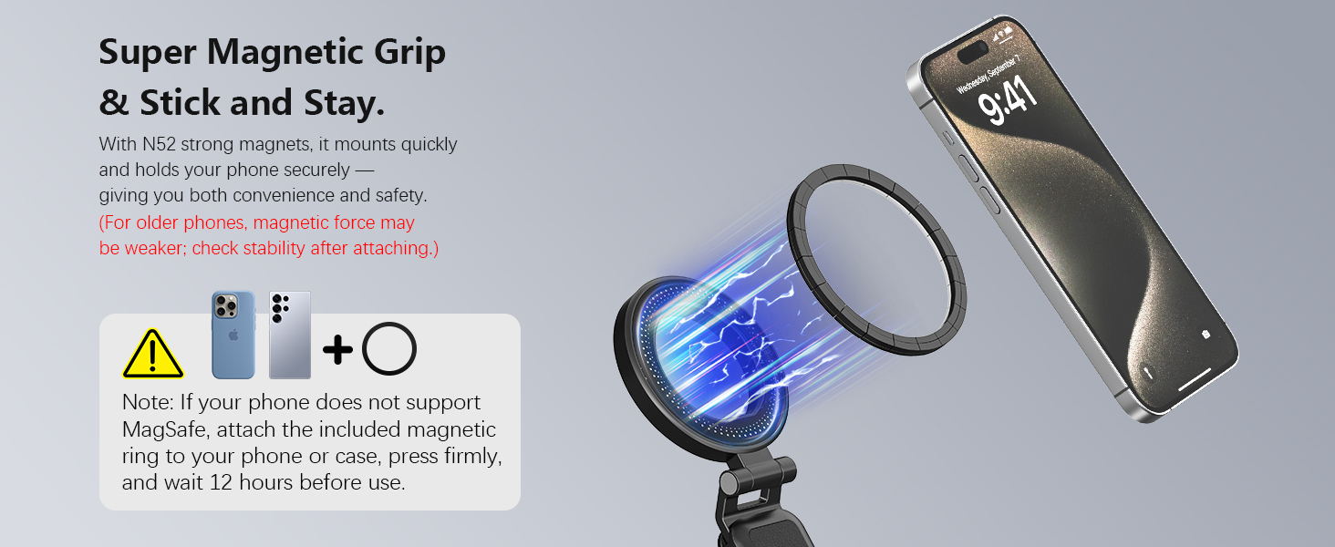 Magnetic Phone Selfie Stick Tripod with Wireless Remote