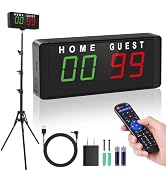 LED Electronic Scoreboard Digital Score Keeper with Remote &amp; Tripod, Electric Scoreboard with Cou...