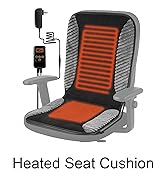 TISHIJIE Heated Seat Cushion for Office Chair, Back and Seat Warmer Pad, Heated Chair Pad with 11...