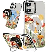 Lotadilo Case for iPhone 16 Case with Magsafe Ring Holder - for Women Butterfly Mogu Design TPU P...