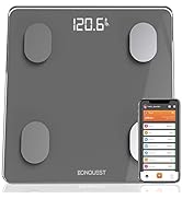 Konquest Premium Smart Digital Bathroom Scale, Wireless Bluetooth, BMI, Body Weight, Body Fat, Bo...
