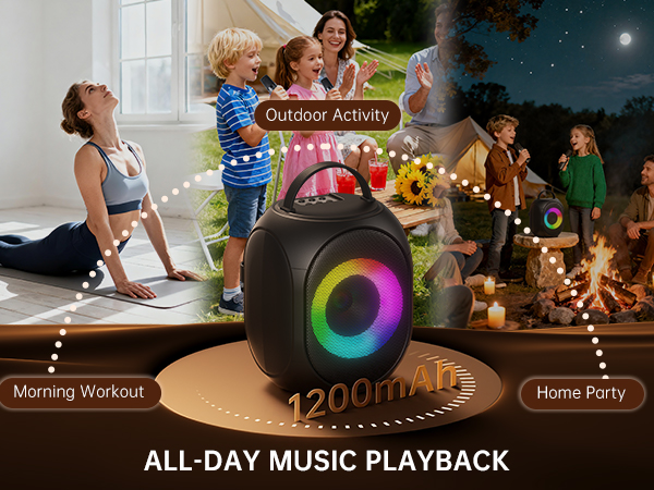 Karaoke Machine for Adults &amp;amp; Kids Portable Bluetooth Karaoke Speaker with 2 Wireless Microphones