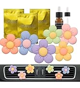 Cute Car Decor Interior Aesthetic Accessories for Women, 6pcs Girly Flower Car Air Freshener Vent...