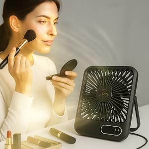 Small square fan make up fan makeup Personal desk fan Small battery fan Traveling fan