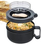 Ronanemon Ramen Bowl,Ramen Cooker,Microwave Ramen Bowl,Microwave Safe Soup Bowl,Portable Ramen Co...