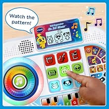 Kid watches light pattern and follows along. Toy: Watch the pattern!
