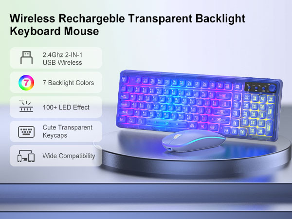 blue keyboard and mouse wireless