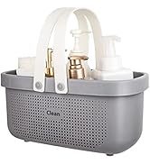 JiatuA Plastic Storage Basket with Handle Portable Shower Caddy Tote Organizer Basket Bin for Bat...