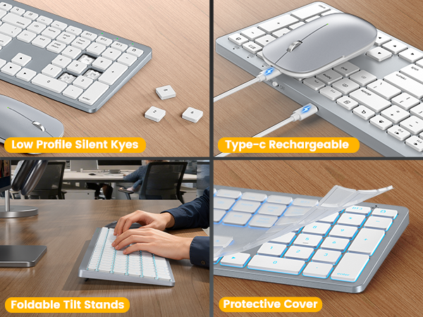 scissors Switch keys, rechargeable, tilt legs, protective cover
