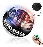 BeSokar Gyroball Wrist Exerciser Ball, 5 Level Resistance/Light Control, Gyroscopic Forearm Train...