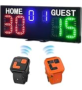 YZ LED Electronic Scoreboard with Watch Control, Digital Scoreboard with Remote, Portable Scorebo...