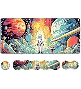 AIMSA Desk Mat Set, Mouse Pad with Wrist Rest + Keyboard Wrist Rest + Large Mouse Pad + Coaster, ...