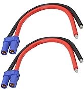 GINTOOYUN EC5 Female Banana Connector with 10awg Silicone Wire 18cm (Pack of 2)