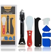 Caulking Tool, Caulk Remover Tool, Putty Knife Scraper, 3 Glass Glue Corner Scrapers, Grout Remov...