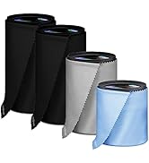 ECO-FUSED Camera Lens Pouches - Microfiber Lens Cloth Bag - 4 Pack - Soft Camera Wraps for Multi-...