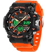 findtime Mens Watches Sports Outdoor Watch for Men with Date Analog Digital LED Backlight Wristwa...