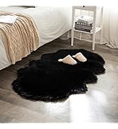 MIULEE Luxury Super Soft Fluffy Area Rug Faux Fur Sheepskin Rug Decorative Plush Shaggy Carpet fo...