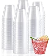 300 Pack Clear Plastic Cups 9 oz Disposable Cups Transparent Plastic Drinking Cups, Plastic Party...