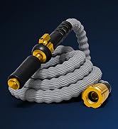 titan garden hoses flexible water hose durable heavy duty brass nozzle watering outdoor yard lawn
