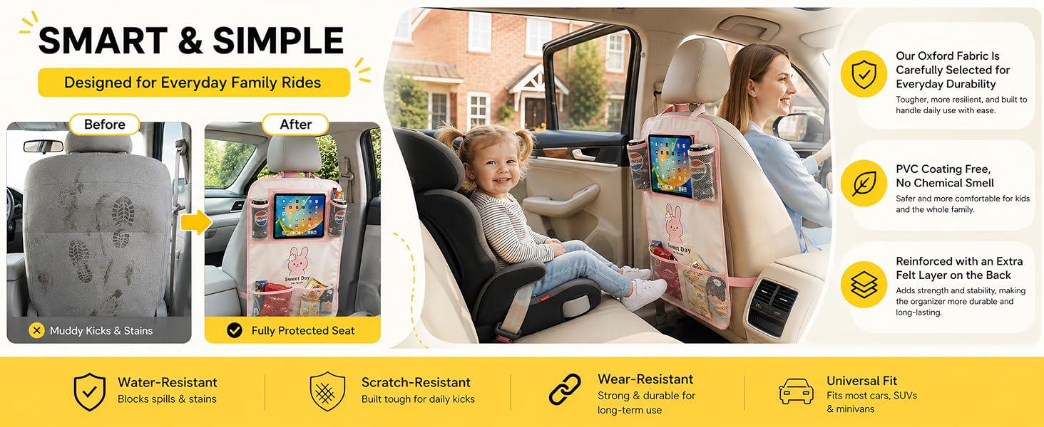 Mochily Backseat Organizer Pink Rabbit
