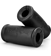 Yes4All Thick Dumbbell Handles Grips, Firm Rubber Barbell Grips, Great for Increasing Forearm Str...