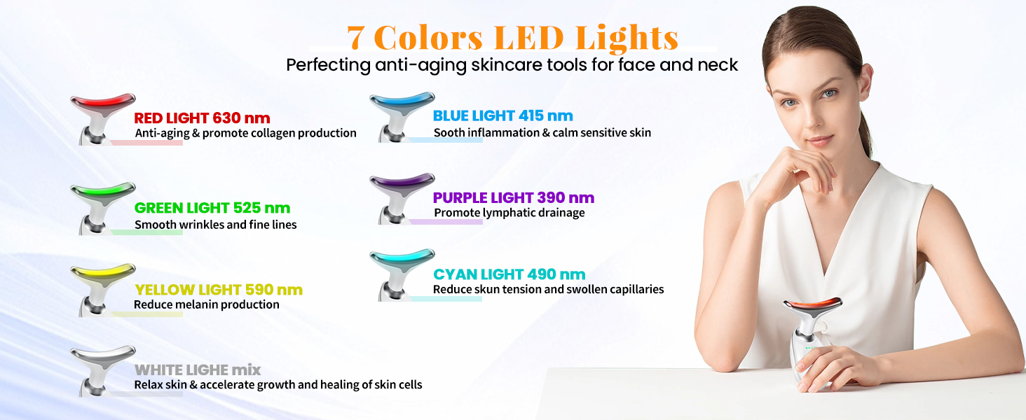 Face and Neck Massager Light Therapy