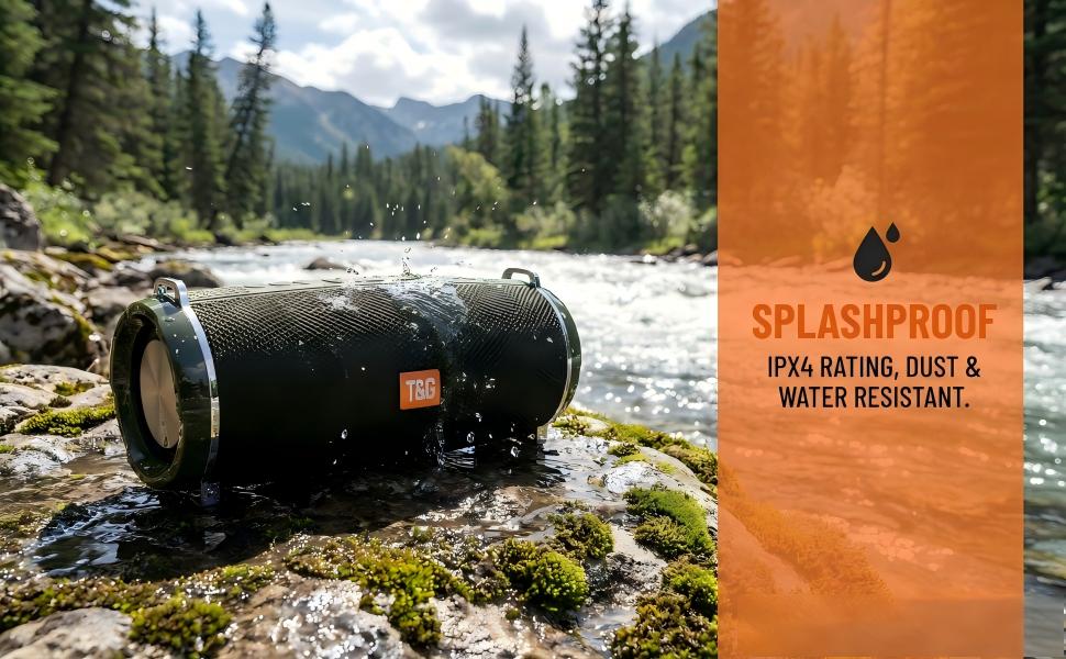 Compact waterproof Bluetooth speaker for shower, poolside, and outdoor adventures