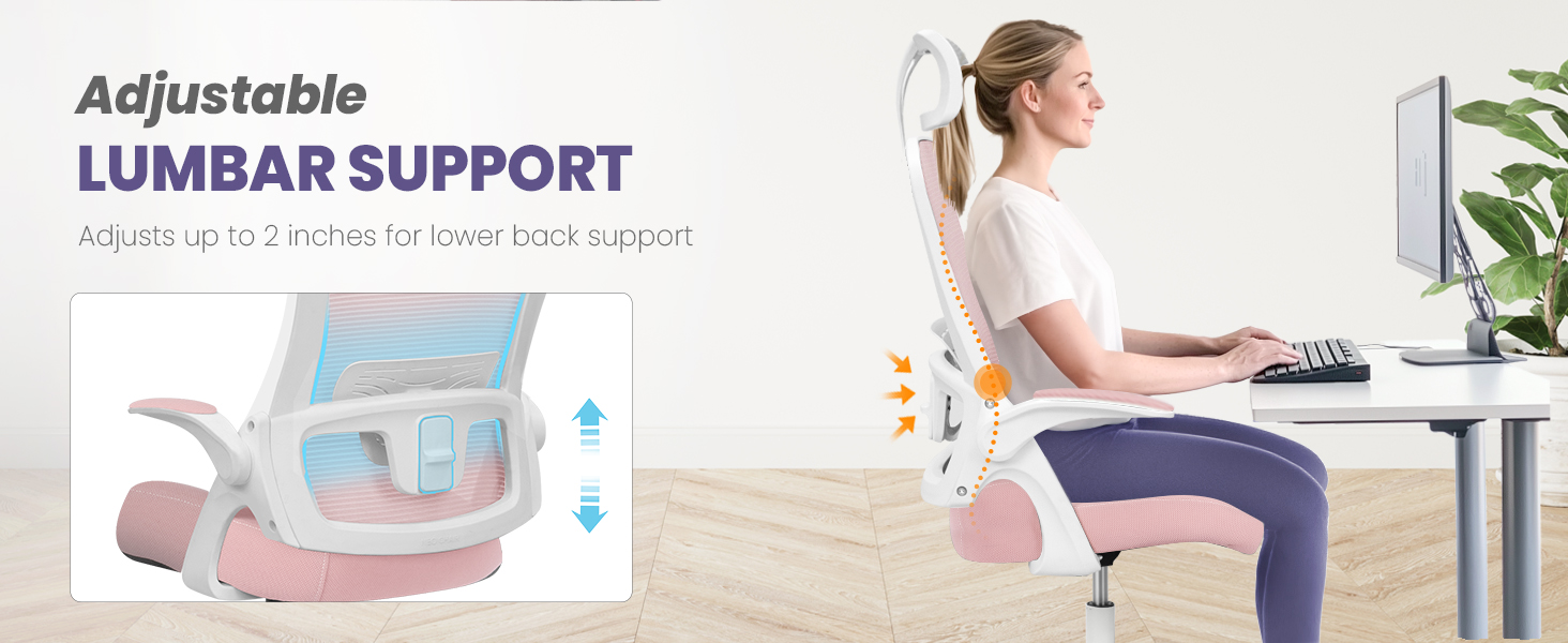 Adjustable lumbar support for better posture