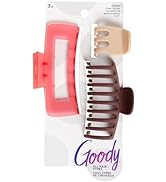 GOODY CLAW CLIP SET RECTANGULAR 3CT WARM