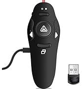 Rechargeable Presentation Clicker Wireless Presenter Remote USB Control Powerpoint PPT Clicker, R...
