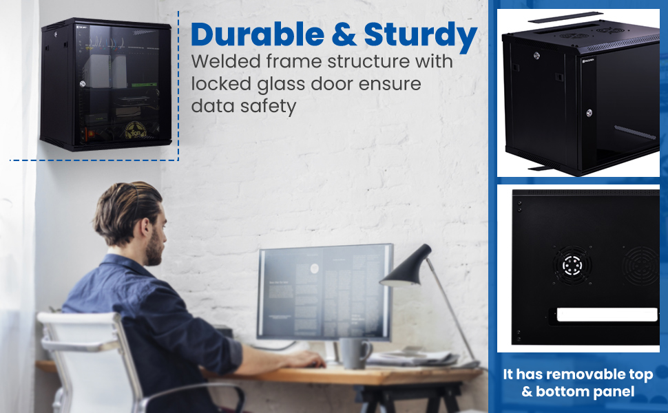 Durable &amp; Safety, welded frame structure with locked glass door