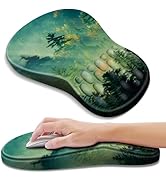 YIWEI Ergonomic Mouse Pad with Wrist Rest - Comfortable Office Mousepad with Memory Foam Wrist Su...