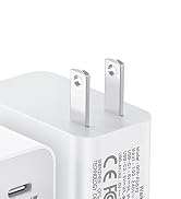 [2-Pack] USB C Wall Charger, 40W 4-Port Fast Charging Block USB C Charger Dual Port PD Power Deli...