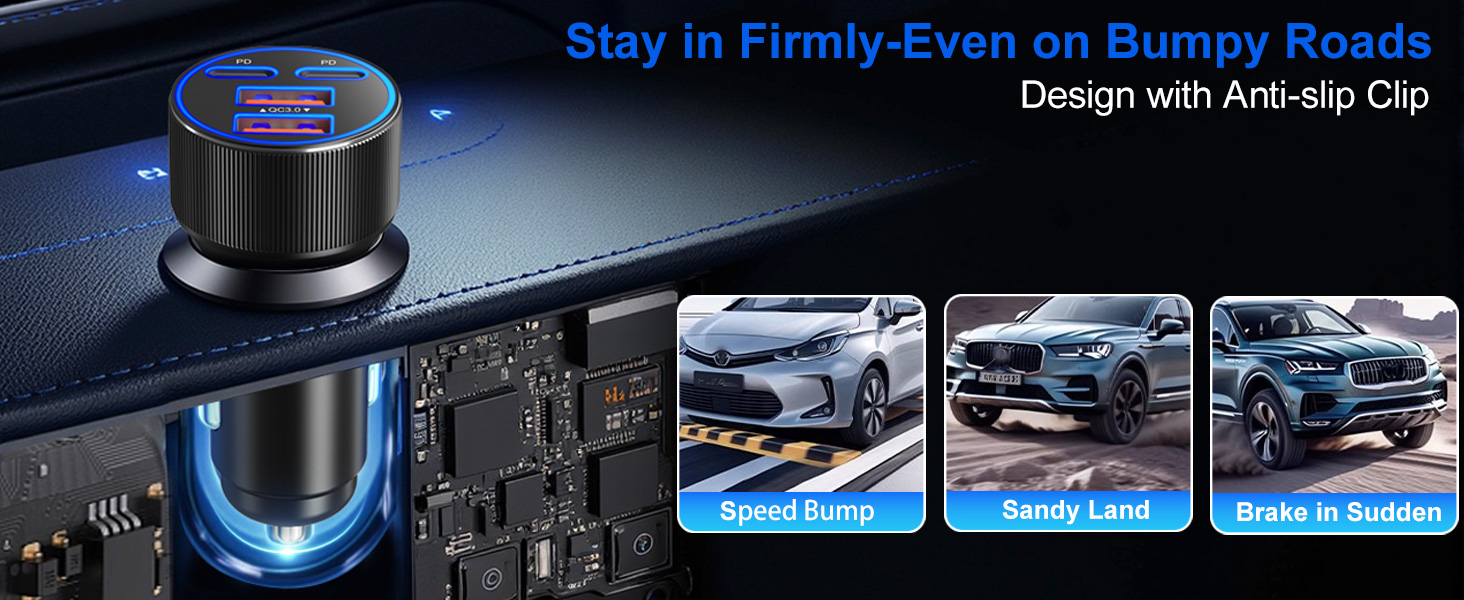 fast car charger black