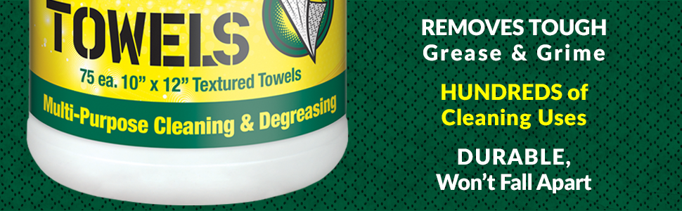 Multi-purpose cleaning towels, remove grease