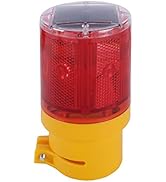 Qooltek Solar Powered LED Strobe Warning Light Garden Lamp Flashing Barricade Safety Sign Road Co...