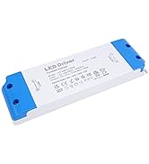 LED Driver 24V 60W Power Supply 2.5A, 100V-130Vac to 24V DC LED Transformer, Low Voltage Ultra Th...